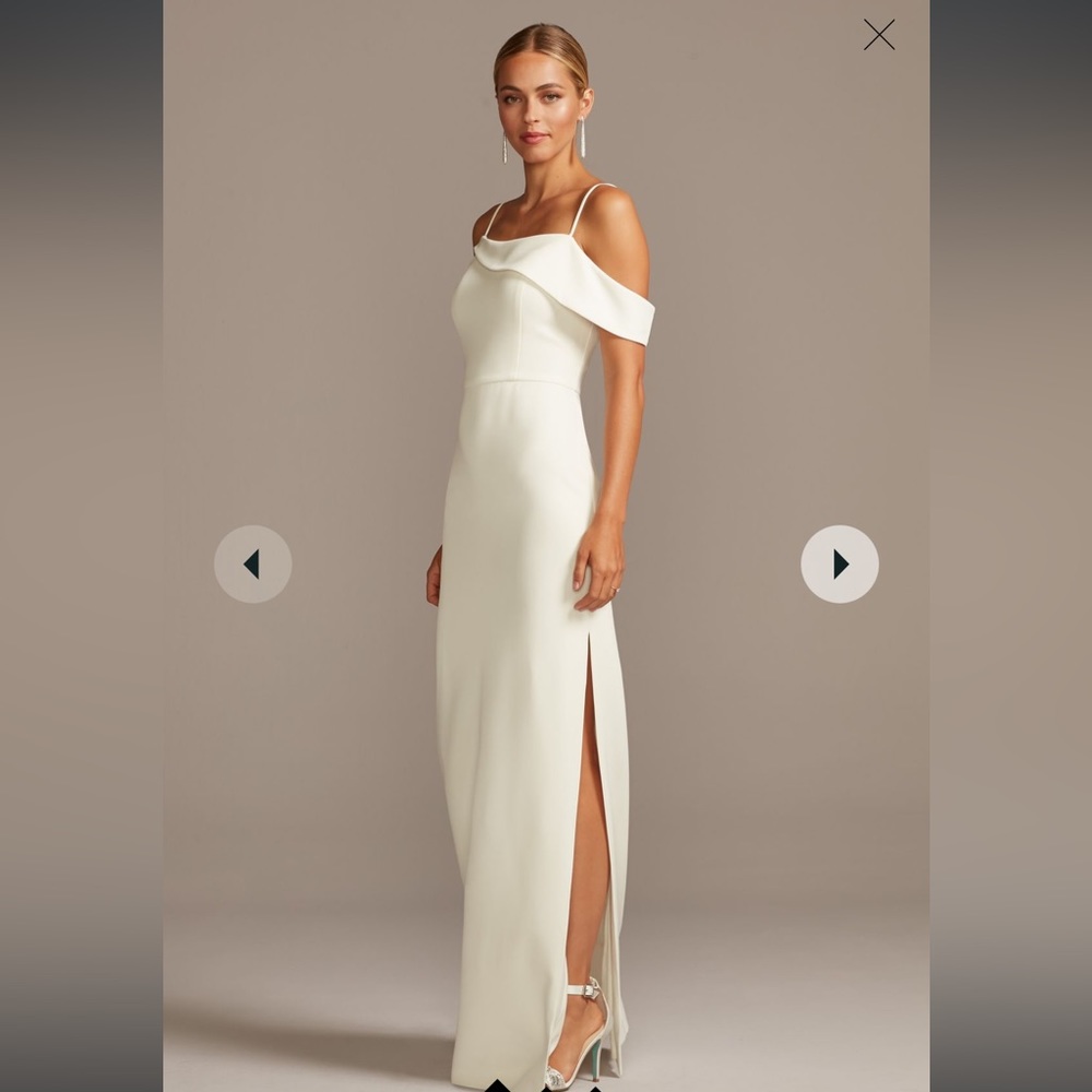 NEW David’s Bridal Asymmetrical Dress Size 2